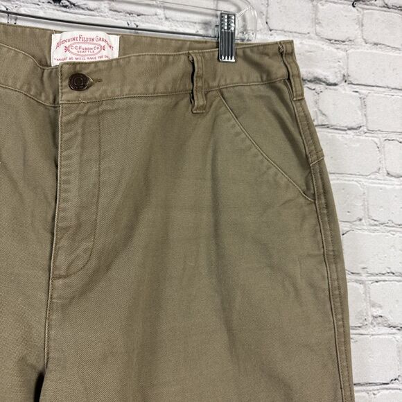 Vintage Genuine Filson Field Work Canvas Pants Women's 16 Olive Cotton Outdoors - Picture 5 of 13